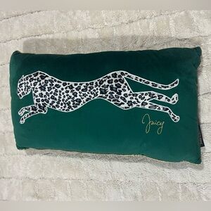 Juicy Couture Emerald Pillow with Gold Trim